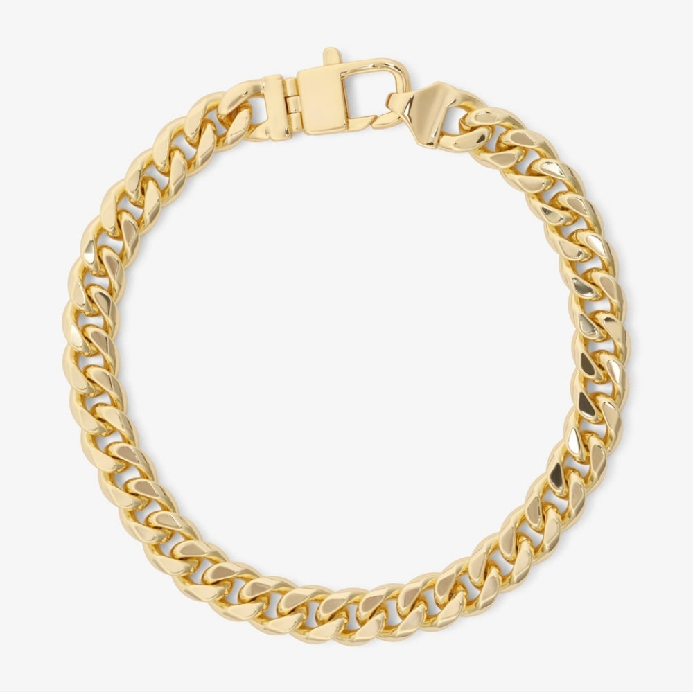 Melinda Maria Julian Cuban Chain Bracelet 6.8mm 6" Gold | New ✨️
